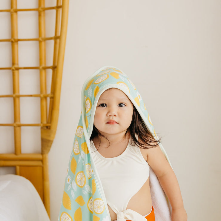 Copper Pearl Premium Knit Hooded Towel | Lemon