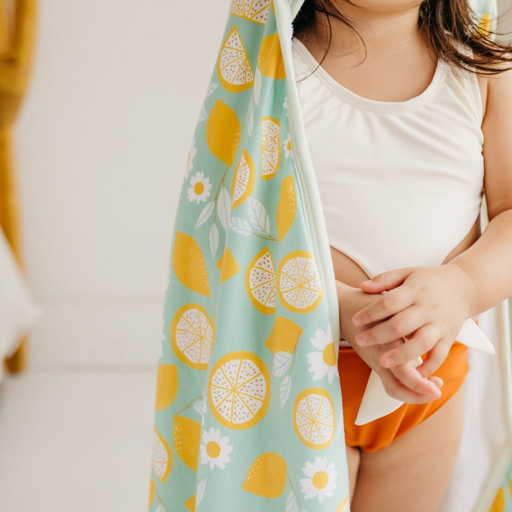 Copper Pearl Premium Knit Hooded Towel | Lemon