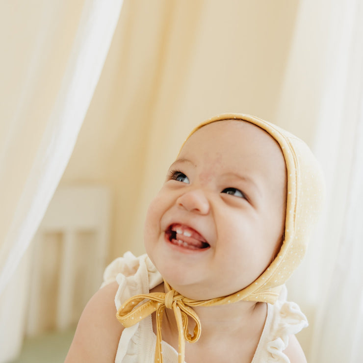 Copper Pearl Baby Bonnet | Marigold