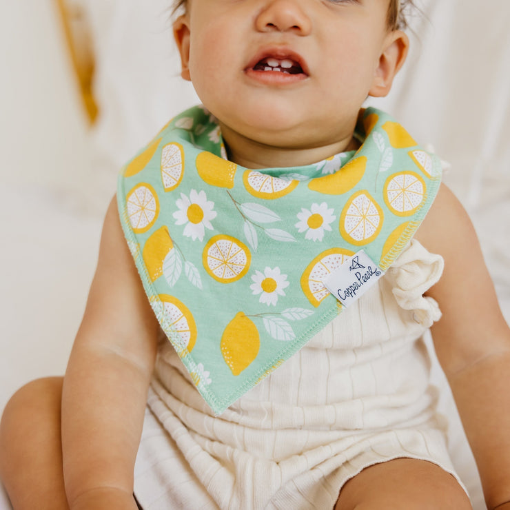 Copper Pearl Baby Bandana Bibs | Lemon