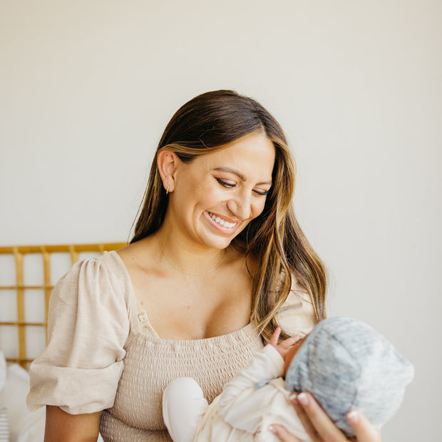 Copper Pearl Baby Bonnet | Asher