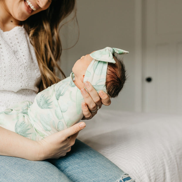 Copper Pearl Knit Headband Bow | Desert