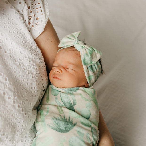 Copper Pearl Knit Headband Bow | Desert