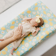 Copper Pearl Premium Knit Diaper Changing Pad Cover | Lemon