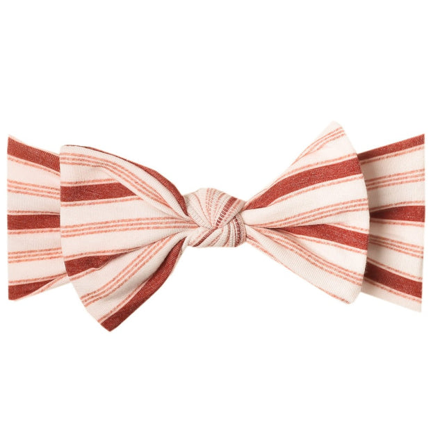 Copper Pearl Knit Headband Bow | Cinnamon