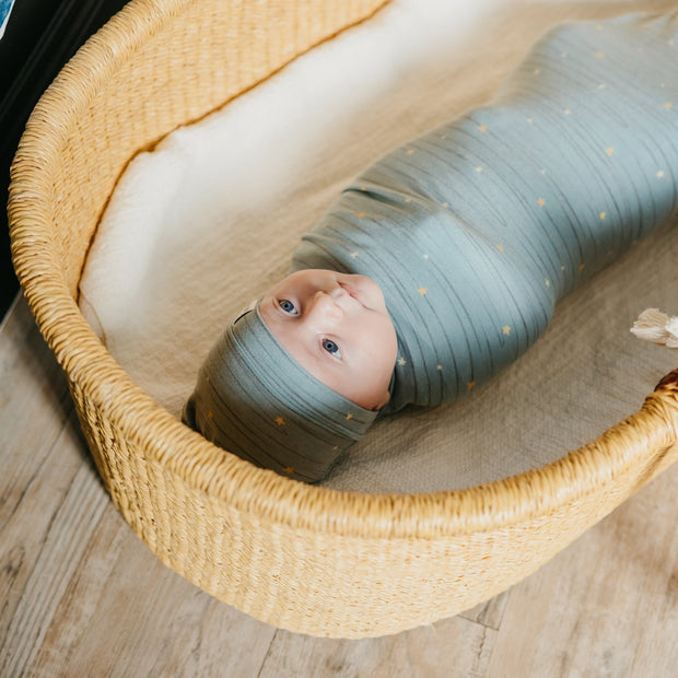 Copper Pearl Knit Swaddle Blanket | Starlight