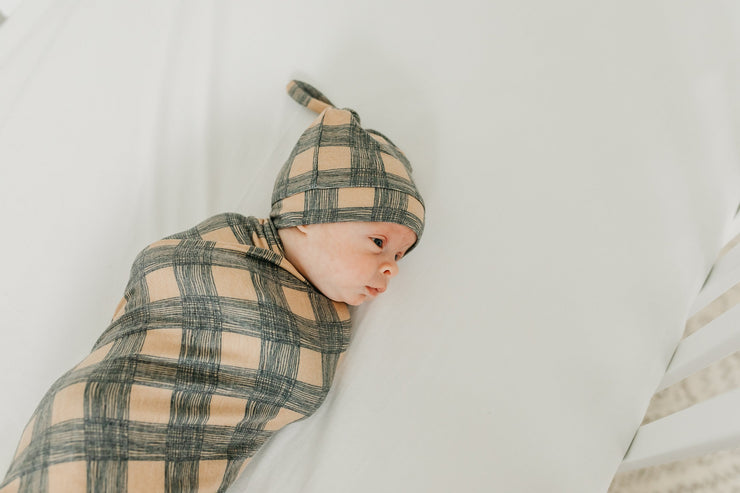 Copper Pearl Knit Swaddle Blanket | Billy