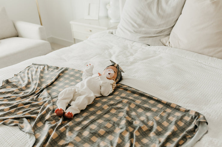 Copper Pearl Knit Swaddle Blanket | Billy