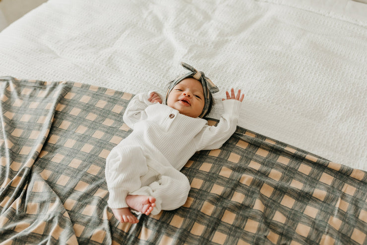 Copper Pearl Knit Headband Bow | Billy