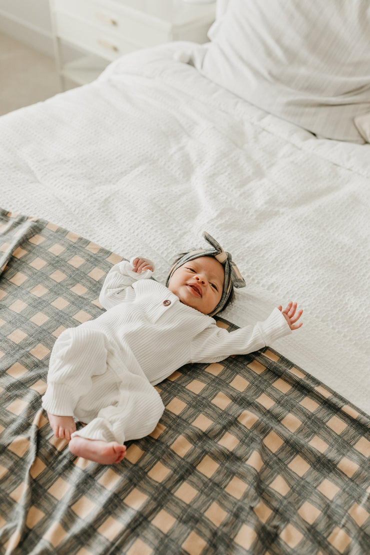 Copper Pearl Knit Swaddle Blanket | Billy