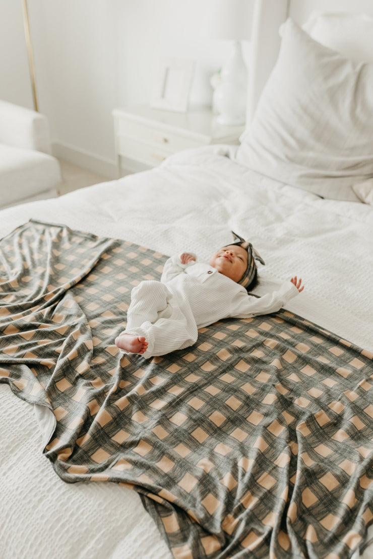 Copper Pearl Knit Swaddle Blanket | Billy