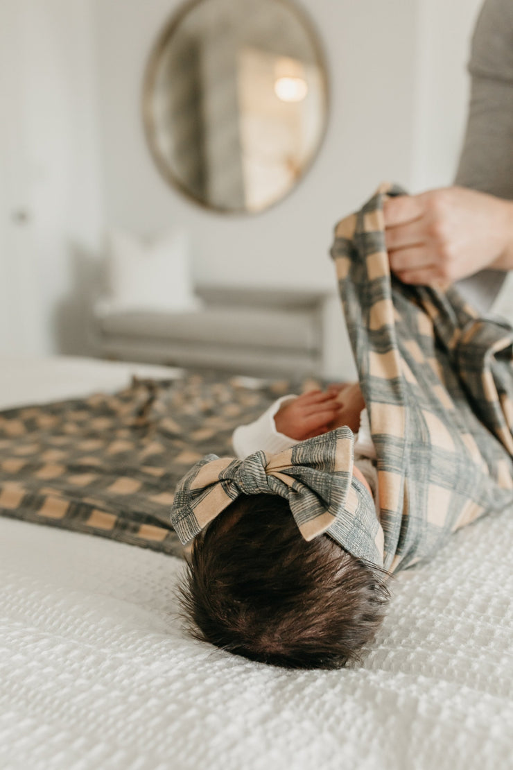 Copper Pearl Knit Swaddle Blanket | Billy