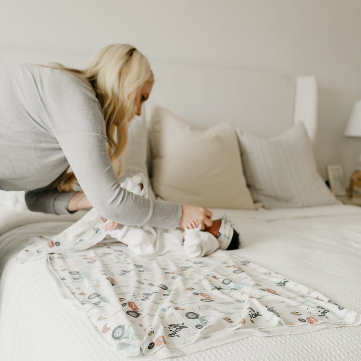 Copper Pearl Knit Swaddle Blanket | Jo