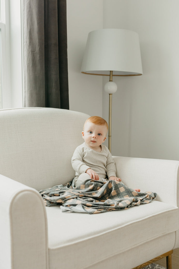 Copper Pearl Knit Swaddle Blanket | Billy