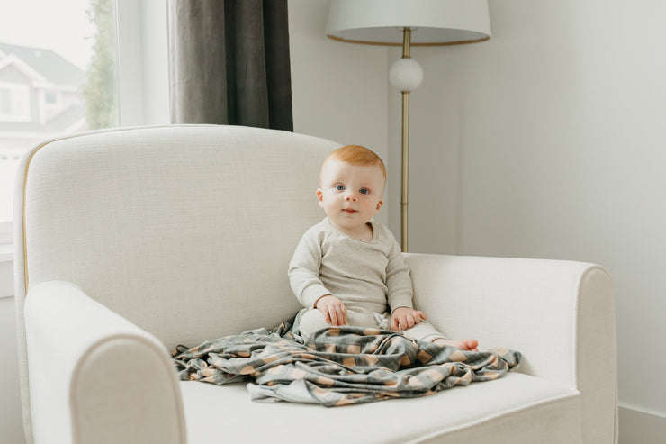 Copper Pearl Knit Swaddle Blanket | Billy