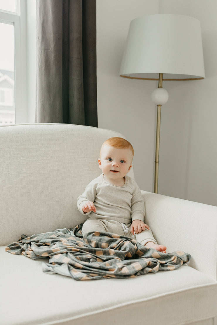 Copper Pearl Knit Swaddle Blanket | Billy