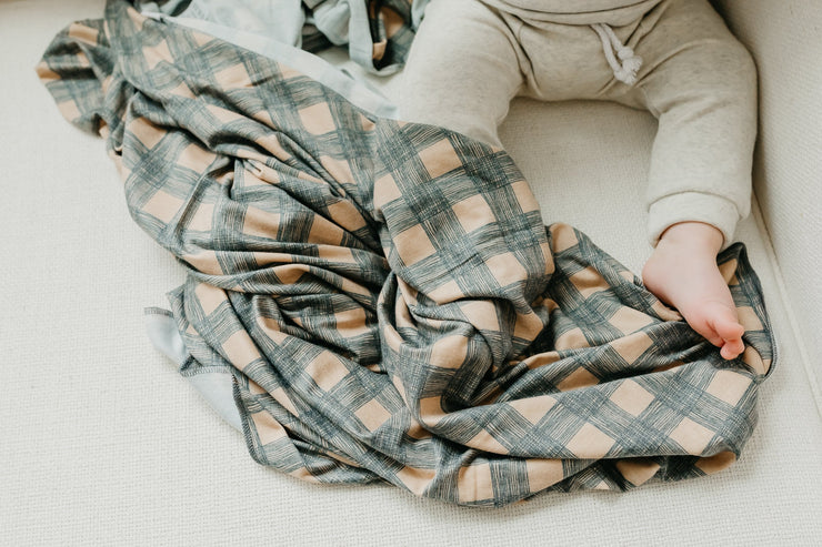 Copper Pearl Knit Swaddle Blanket | Billy