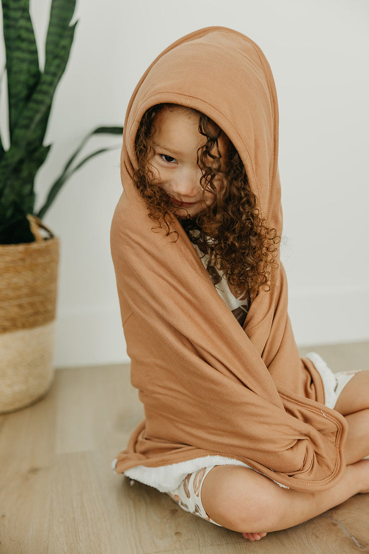 Copper Pearl Premium Knit Hooded Towel | Pecan