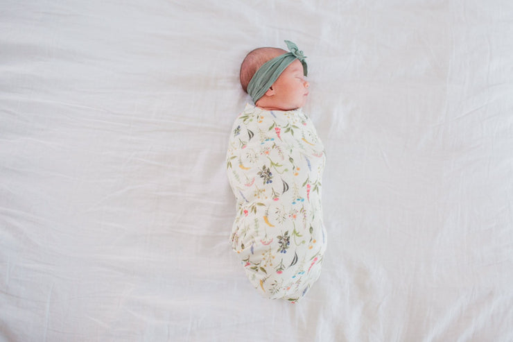 Copper Pearl Knit Swaddle Blanket | Aspen