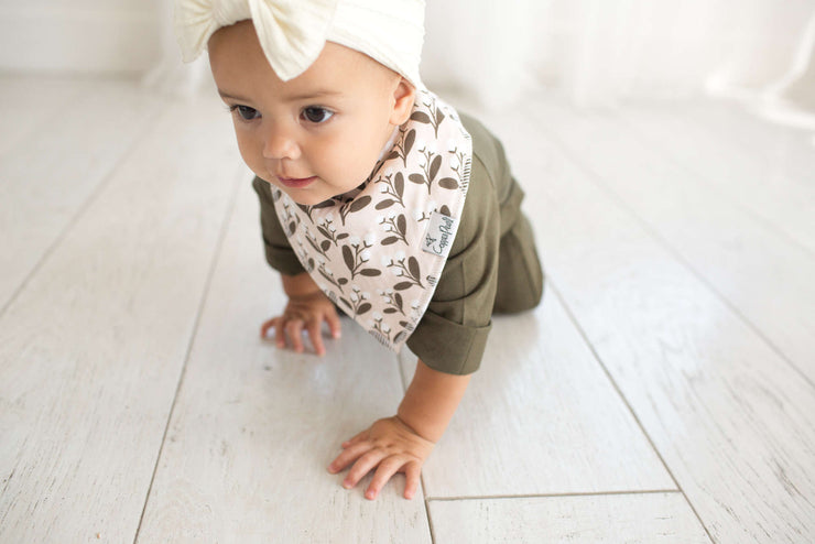 Copper Pearl Baby Bandana Bibs | Olive