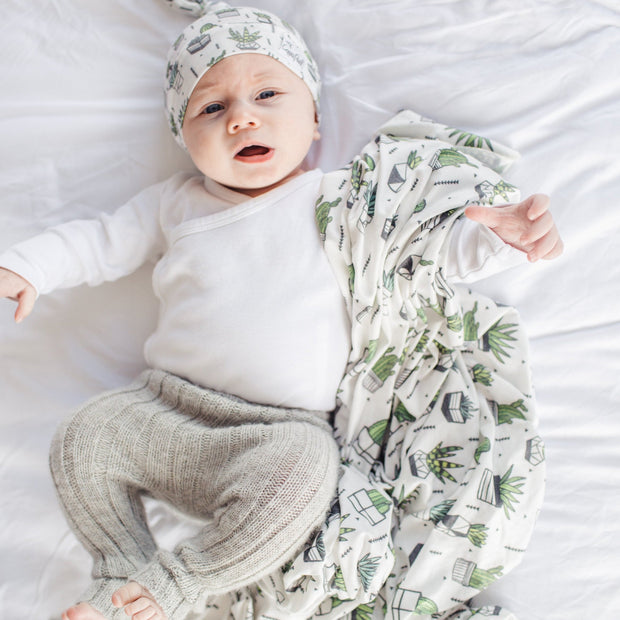 Copper Pearl Knit Swaddle Blanket | Shiloh