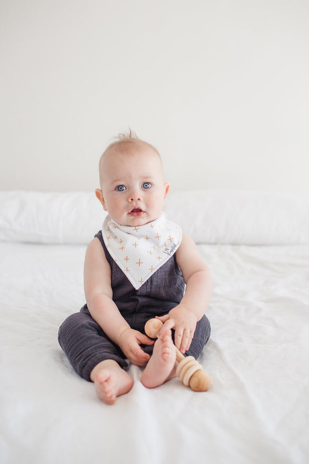 Copper Pearl Baby Bandana Bibs | Chip