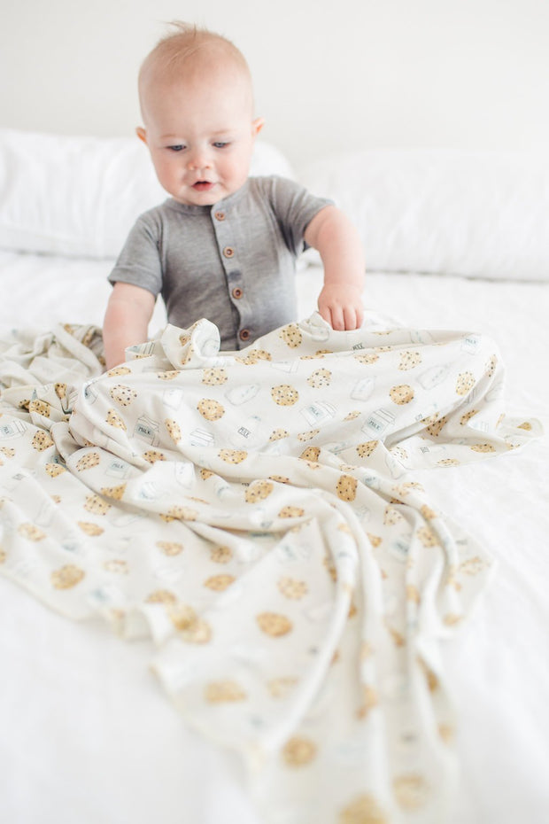 Copper Pearl Knit Swaddle Blanket | Chip