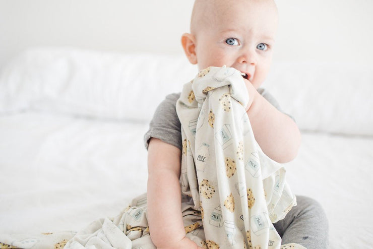 Copper Pearl Knit Swaddle Blanket | Chip