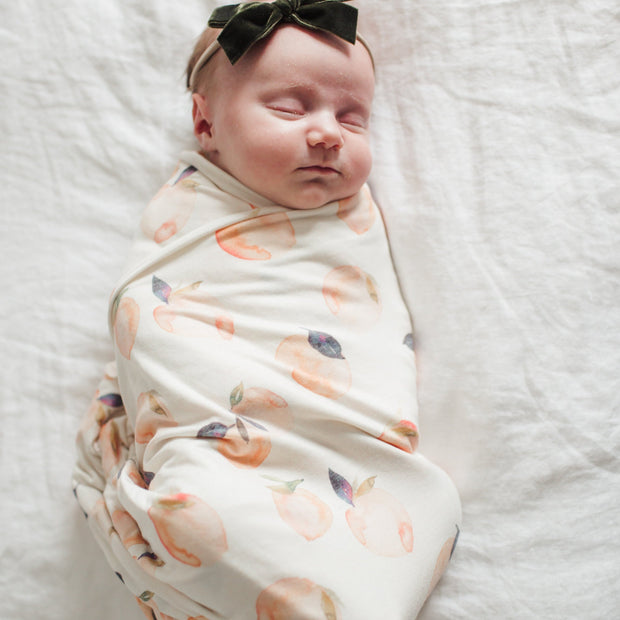 Copper Pearl Knit Swaddle Blanket | Caroline