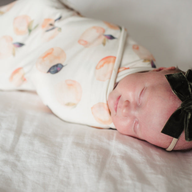 Copper Pearl Knit Swaddle Blanket | Caroline