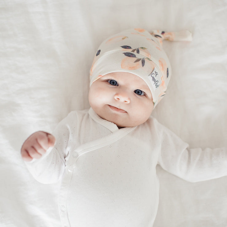 Copper Pearl Top Knot Hat | Caroline
