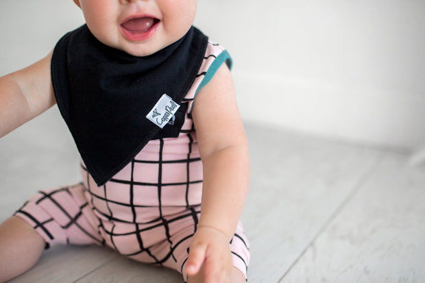 Copper Pearl Baby Bandana Bibs | Black Basics