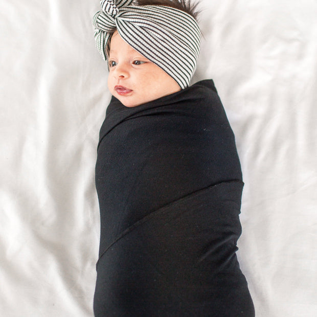 Copper Pearl Knit Swaddle Blanket | Midnight