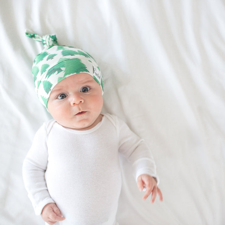 Copper Pearl Top Knot Hat | Forest