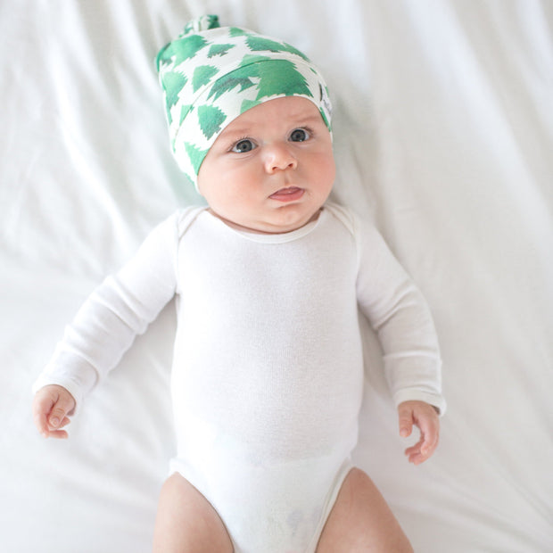 Copper Pearl Top Knot Hat | Forest