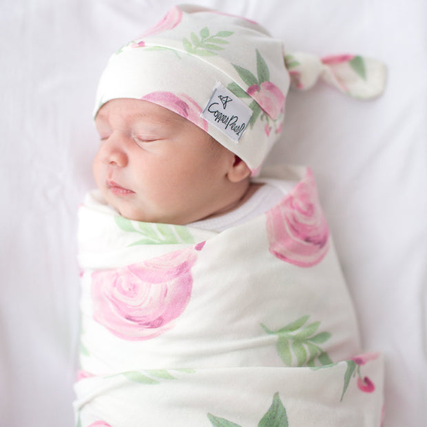 Copper Pearl Top Knot Hat | Grace