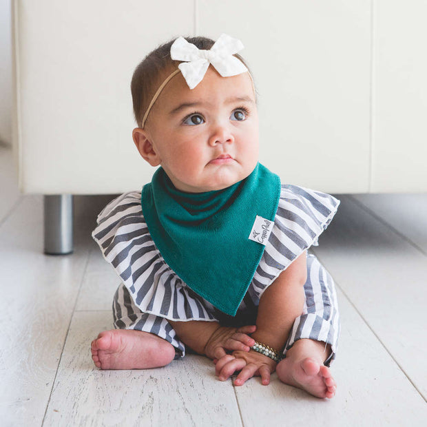 Copper Pearl Baby Bandana Bibs | Jade