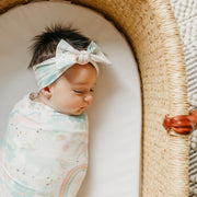 Copper Pearl Knit Headband Bow | Whimsy