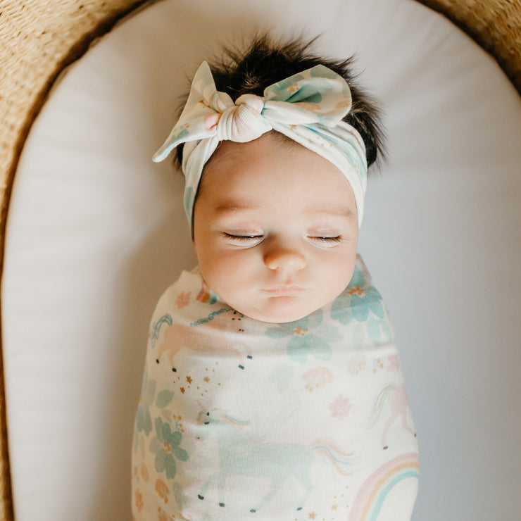 Copper Pearl Knit Headband Bow | Whimsy