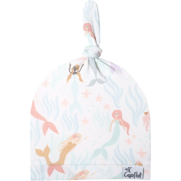 Copper Pearl Top Knot Hat | Coral