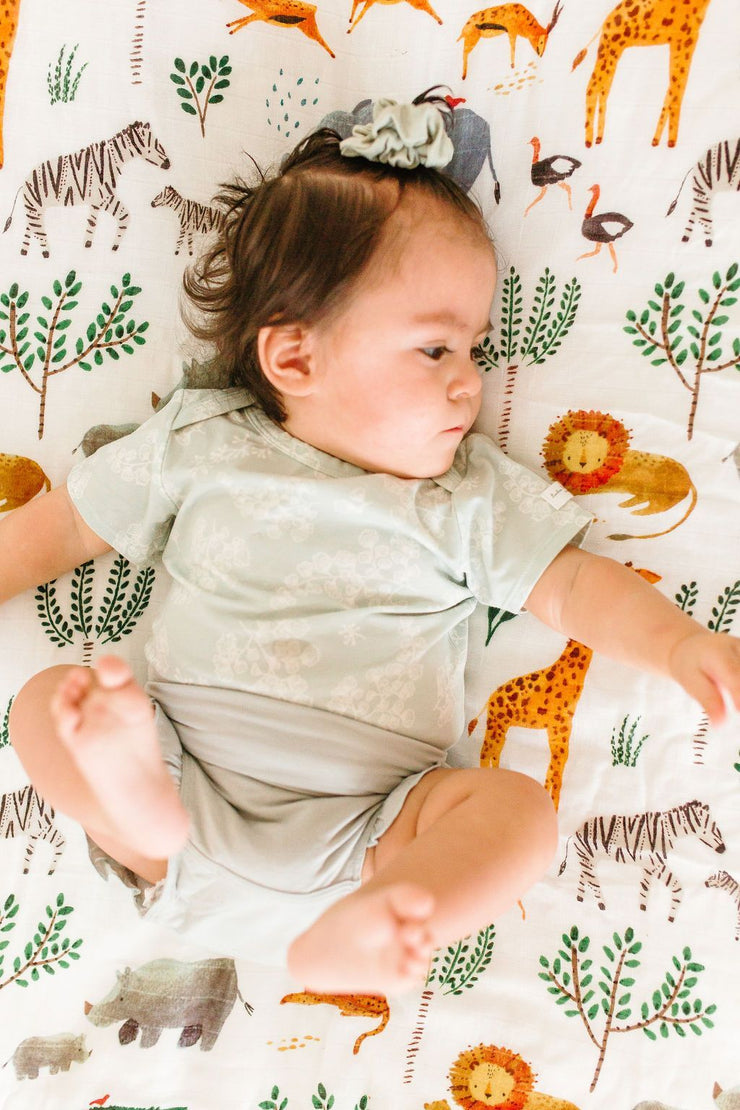 Loulou Lollipop Fitted Crib Sheet | Safari Jungle