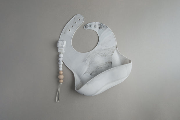 Loulou Lollipop Silicone Bib | Marble
