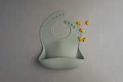 Loulou Lollipop Silicone Bib | Silver Sage