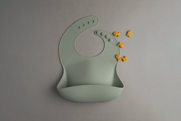 Loulou Lollipop Silicone Bib | Silver Sage