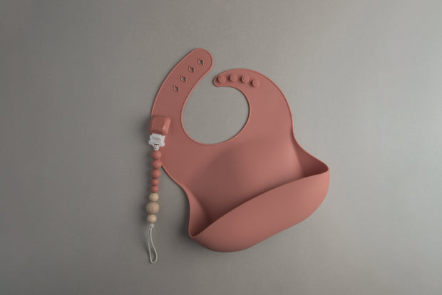 Loulou Lollipop Silicone Bib | Terra Cotta