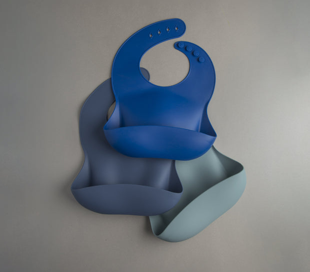 Loulou Lollipop Silicone Bib | Slate