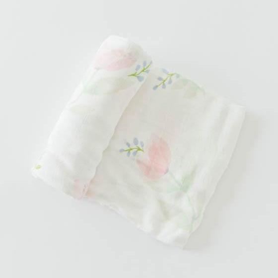 Little Unicorn Deluxe Muslin Swaddle Blanket | Pink Peony