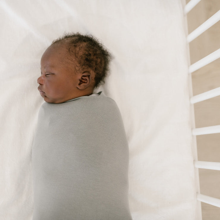 Copper Pearl Knit Swaddle Blanket | Stone