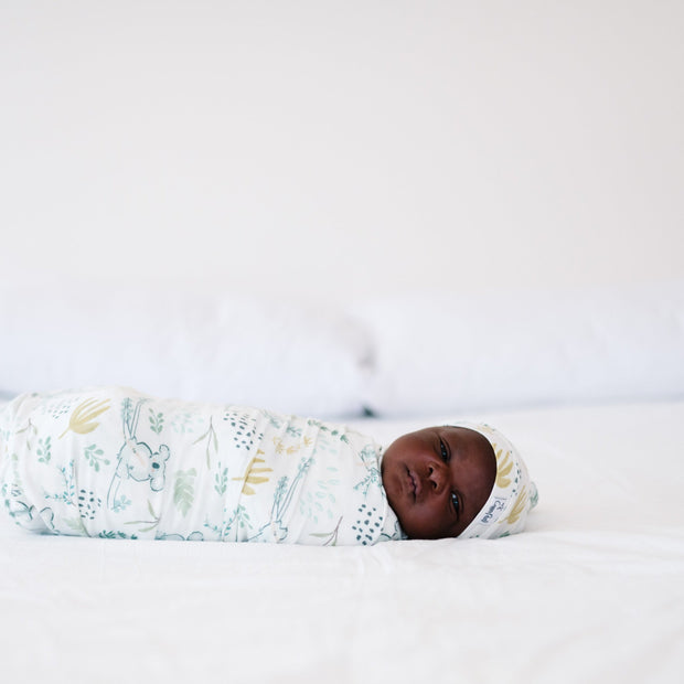 Copper Pearl Knit Swaddle Blanket | Aussie