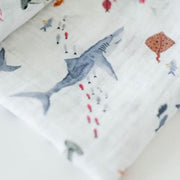 Little Unicorn Cotton Muslin Swaddle Blanket | Shark